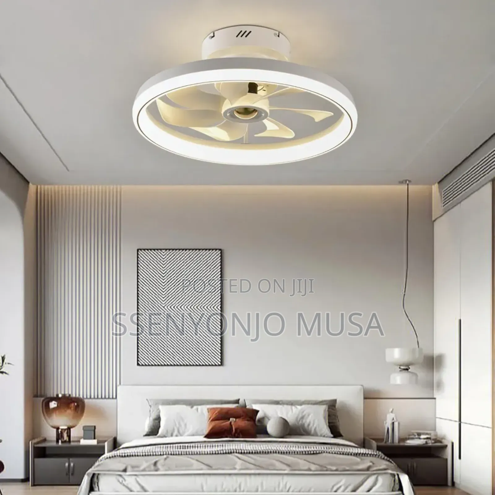 Modern 19.7" Smart Ceiling Fan With Led Lights - Remote/App