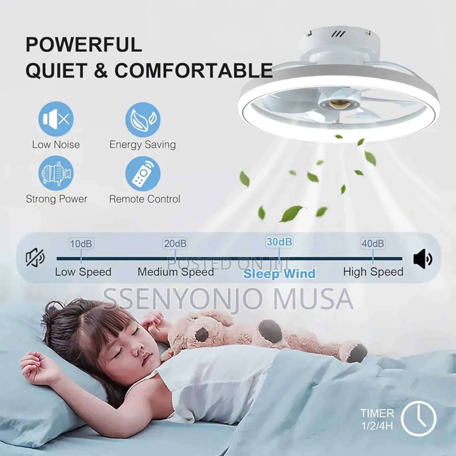 Modern 19.7" Smart Ceiling Fan With Led Lights - Remote/App