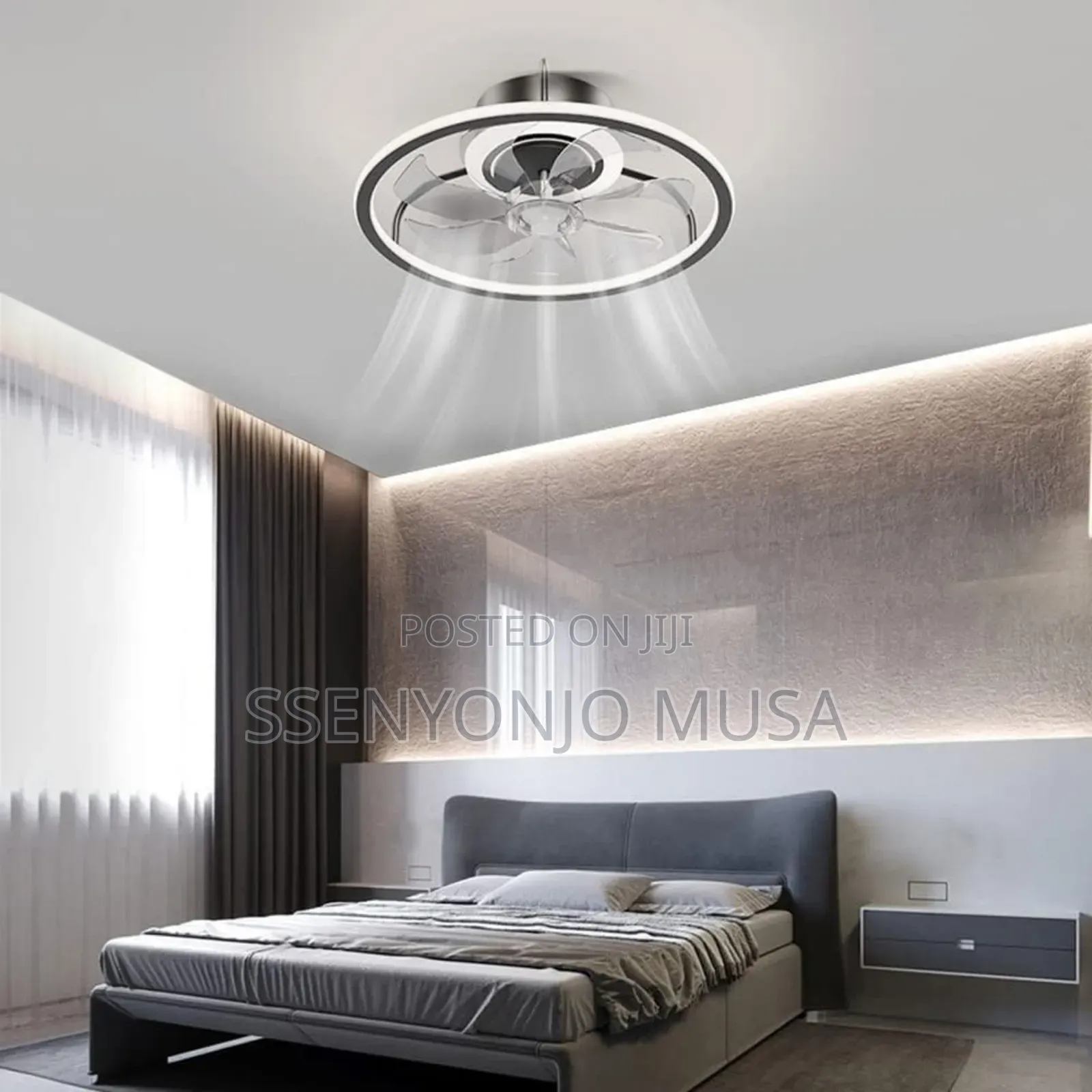 Modern 19.7" Smart Ceiling Fan With Led Lights - Remote/App