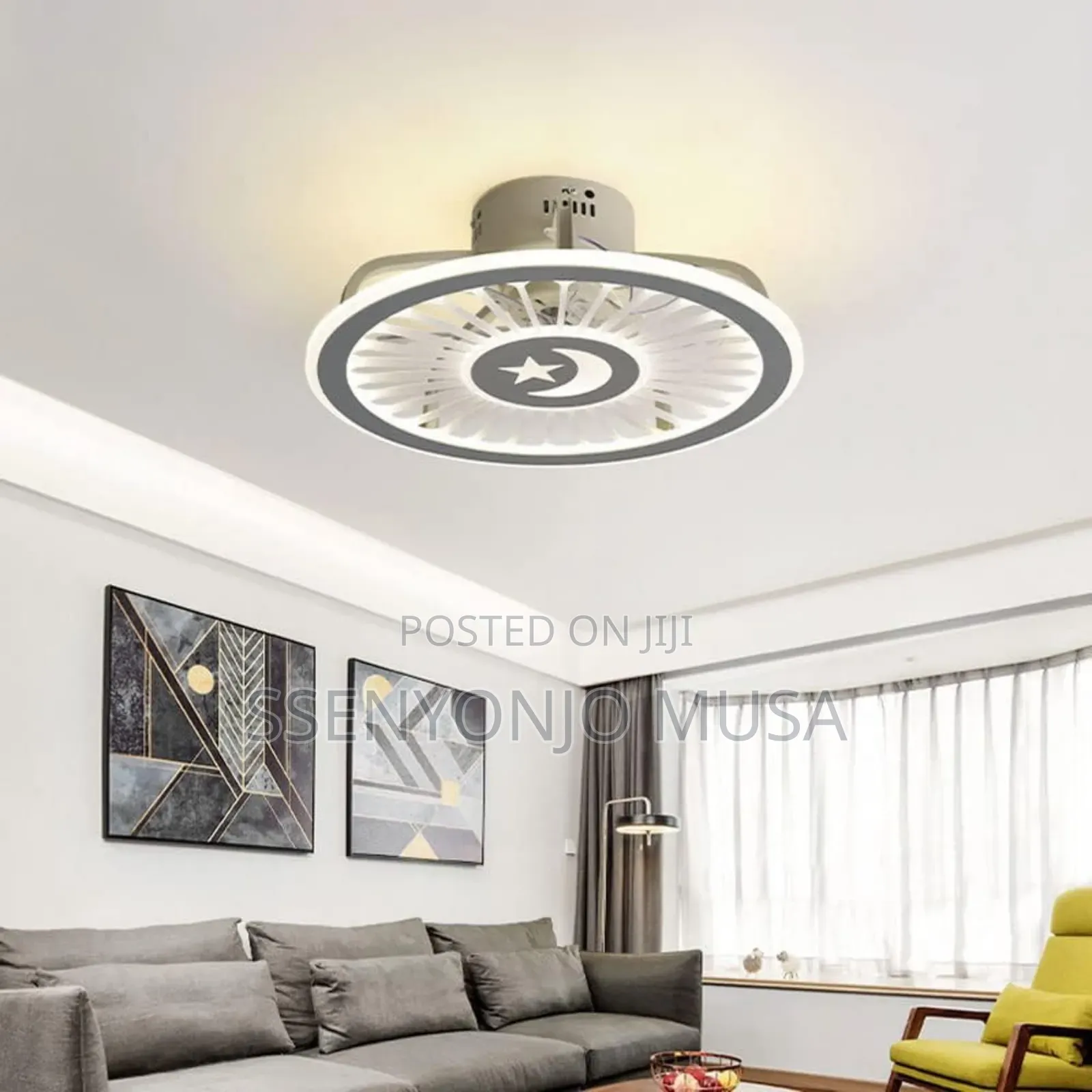 Modern 19.7" Smart Ceiling Fan With Led Lights - Remote/App