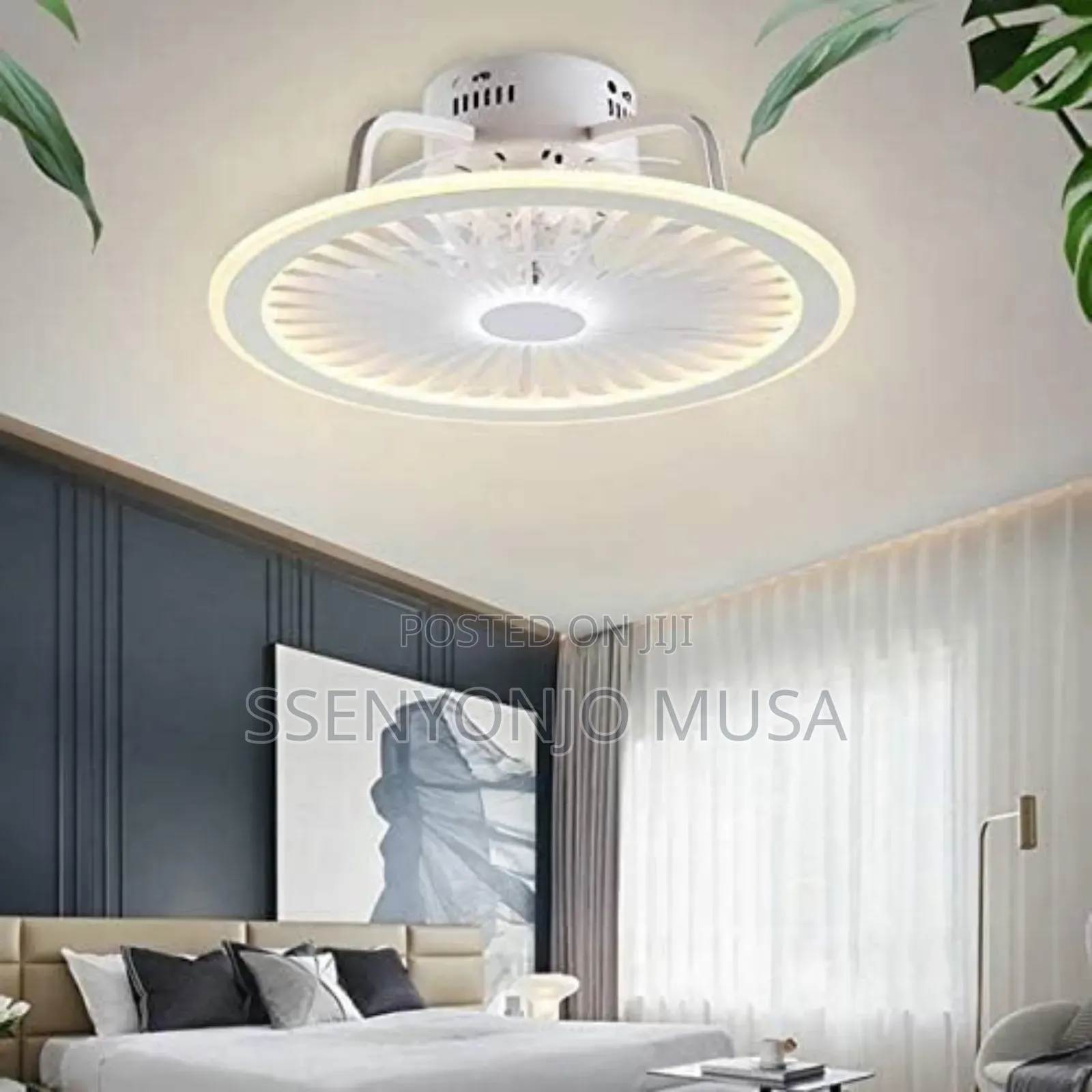 Modern 19.7" Smart Ceiling Fan With Led Lights - Remote/App