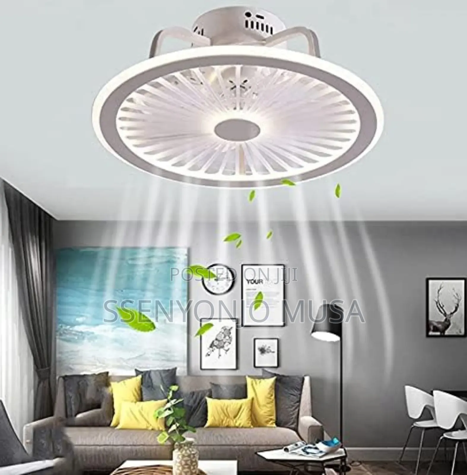 Modern 19.7" Smart Ceiling Fan With Led Lights - Remote/App