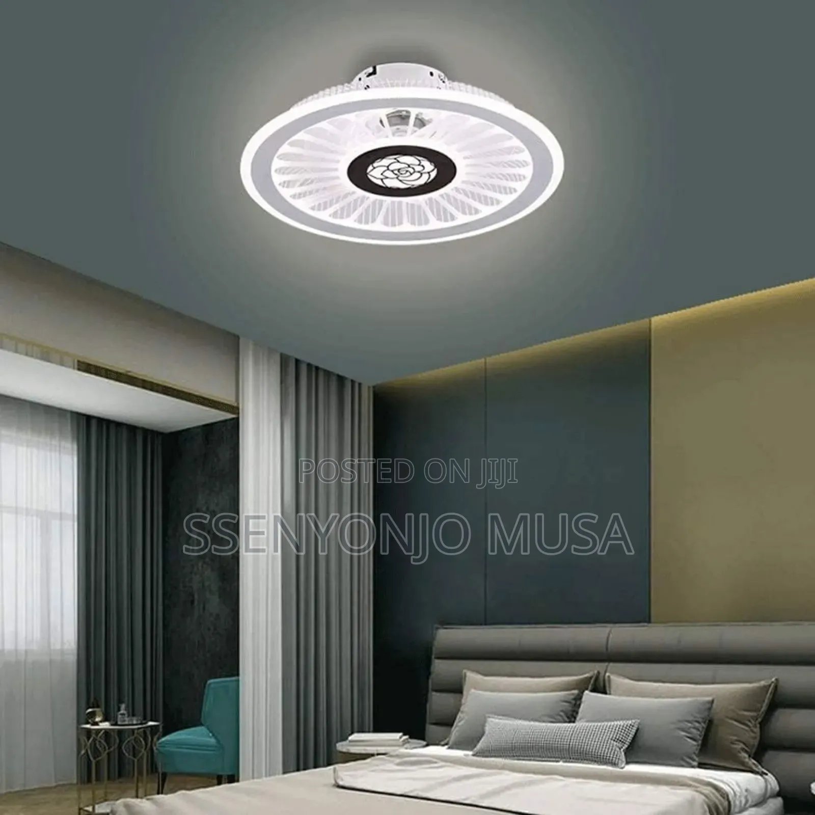 Modern 19.7" Smart Ceiling Fan With Led Lights - Remote/App