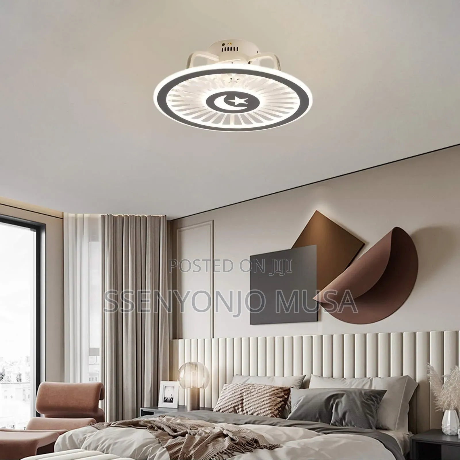 Modern 19.7" Smart Ceiling Fan With Led Lights - Remote/App