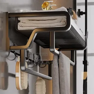 Wall Mount New Metallic Bathroom Rack