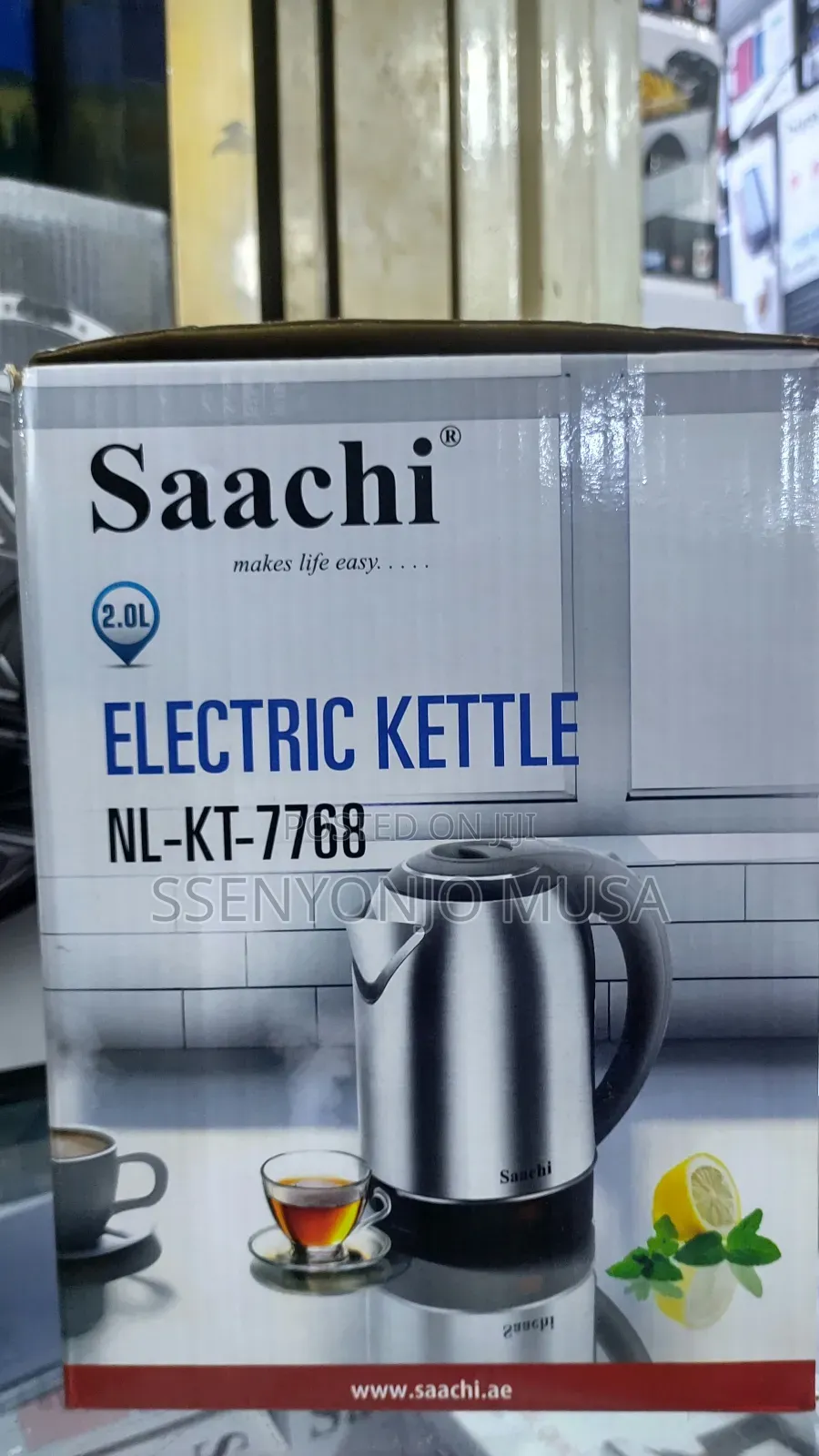 Saachi 2.0l Electric Kettle Nl-Kt-7768-Stainless Steel,1500w
