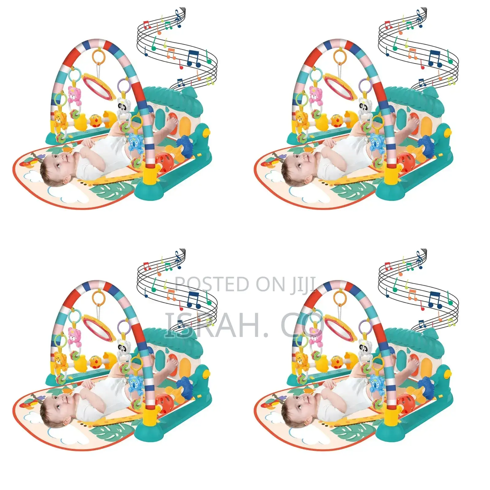 Baby Play Mat With a Piano, Also Referred to as a Baby Gym