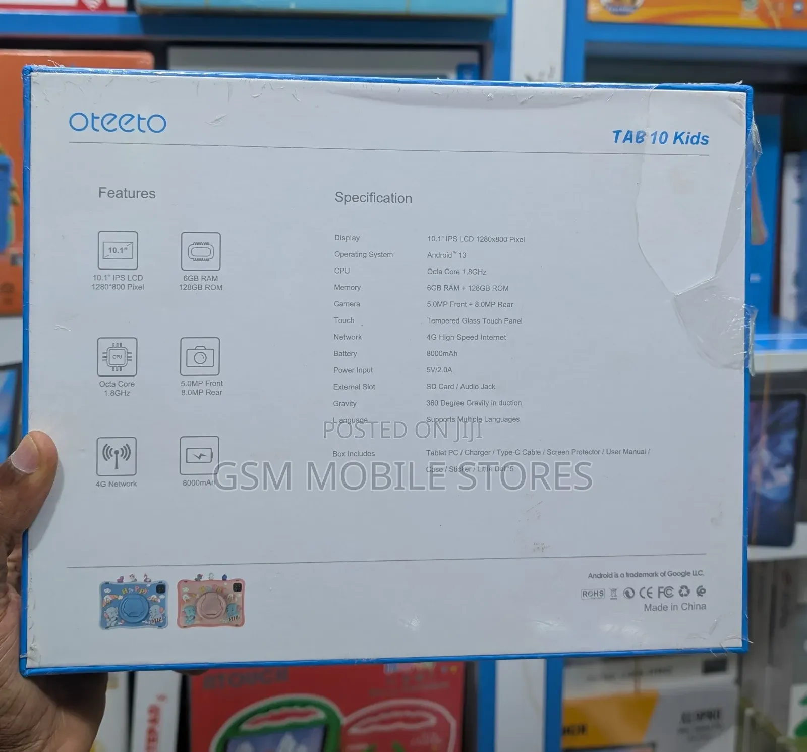 New Oteeto Tab 10 Kids 128 GB Blue