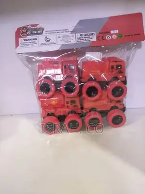 Toy Set of Four Red Fire Trucks