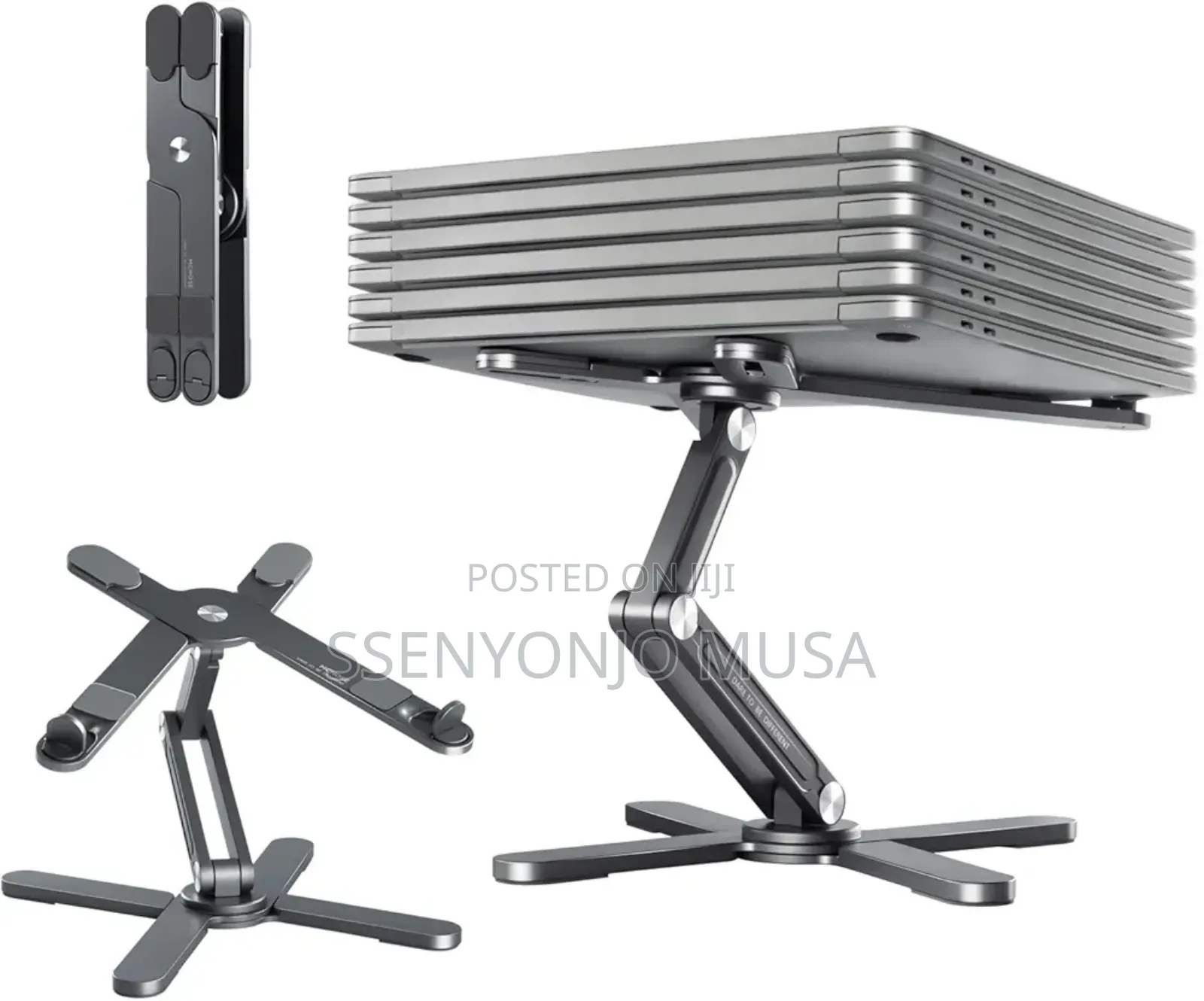 Joyask Gray Laptop Stand - Clip Mount, Aluminium, Swivel