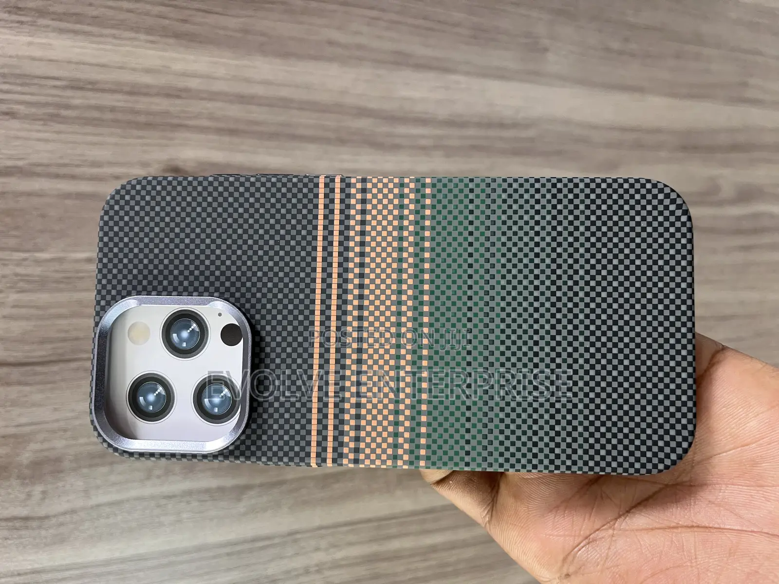 Alloy Lens Pixels Relief Texture Magsafe Case for iPhone