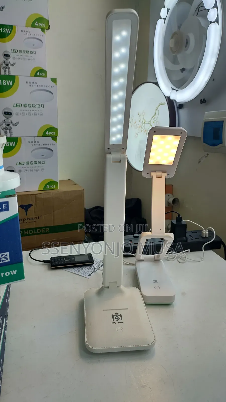 Foldable Table Lamp - Eye Care, 3 Color Modes, Dimmable