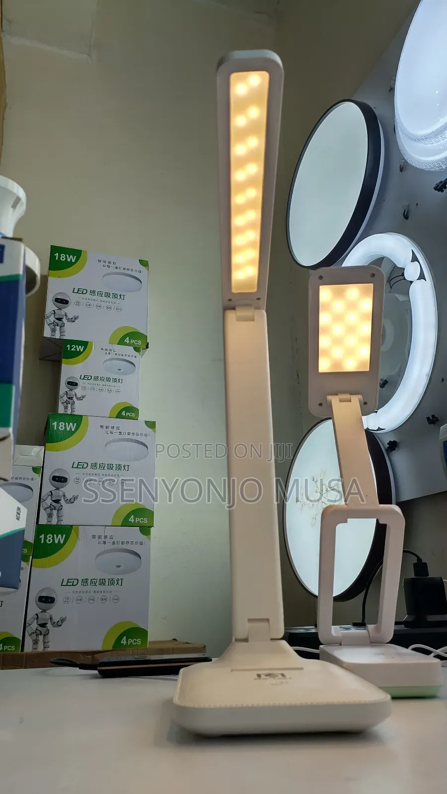 Foldable Table Lamp - Eye Care, 3 Color Modes, Dimmable