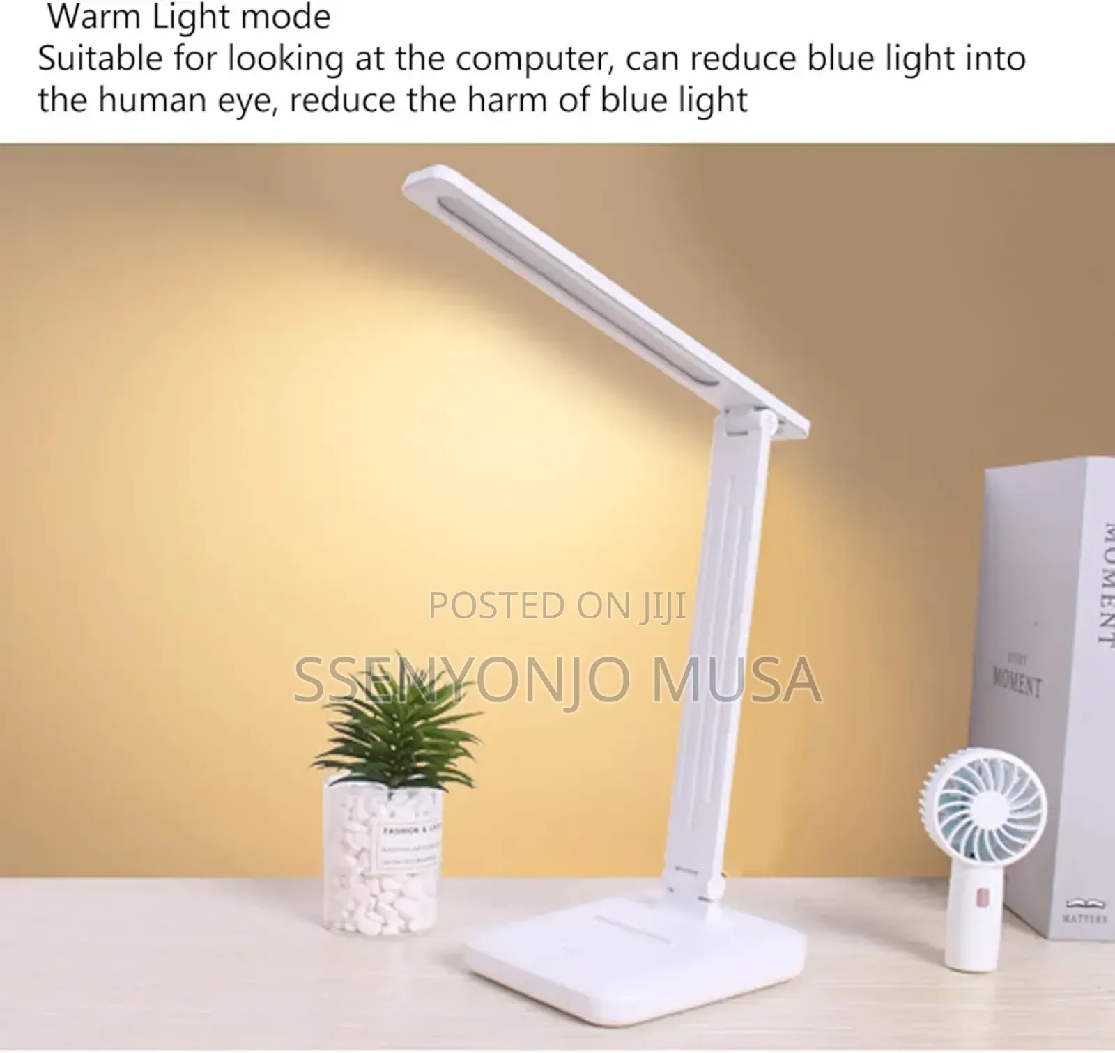 Foldable Table Lamp - Eye Care, 3 Color Modes, Dimmable