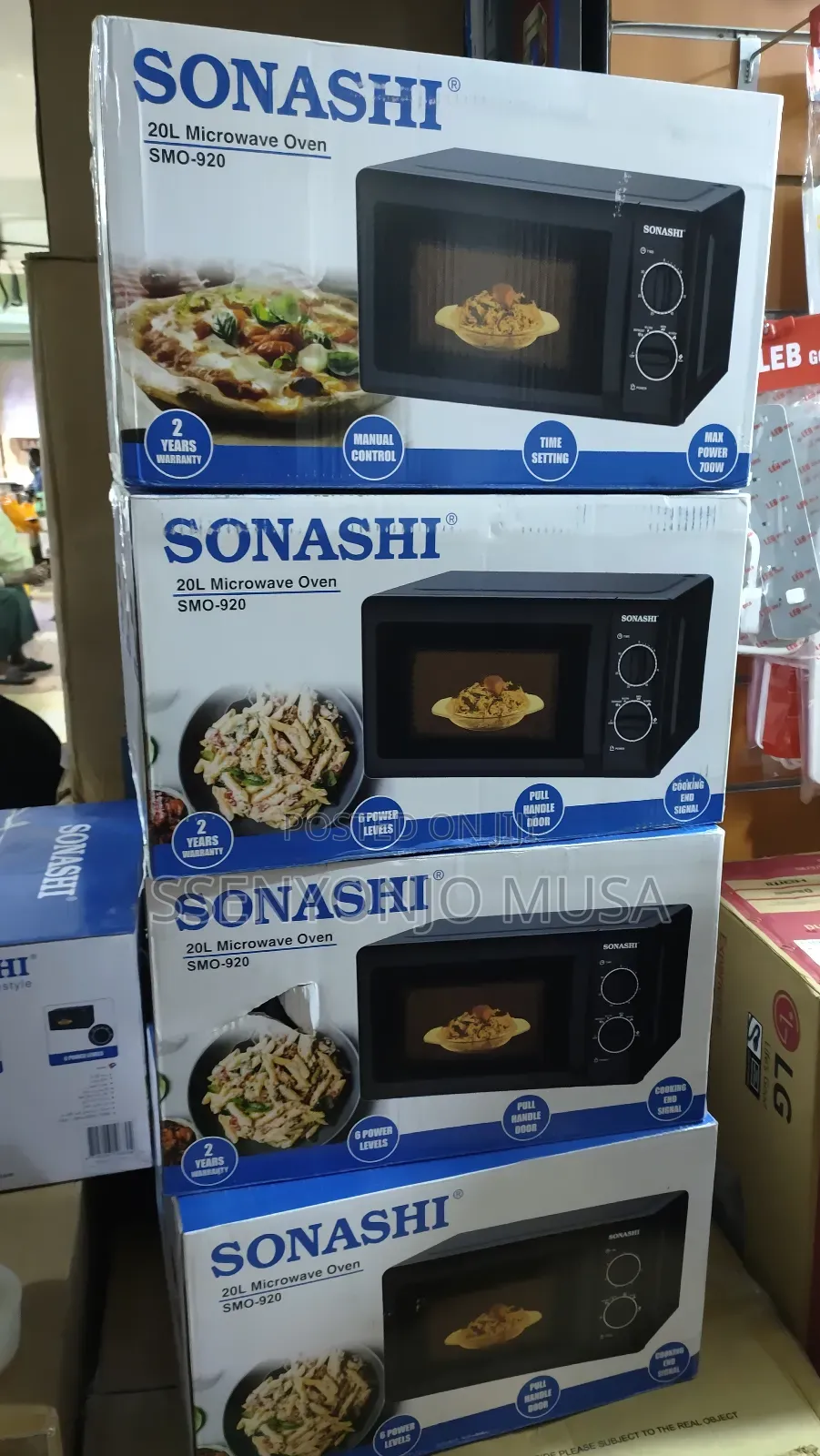 Sonashi 20l Microwave Oven Smo-920s -Manual Control, 6 Power