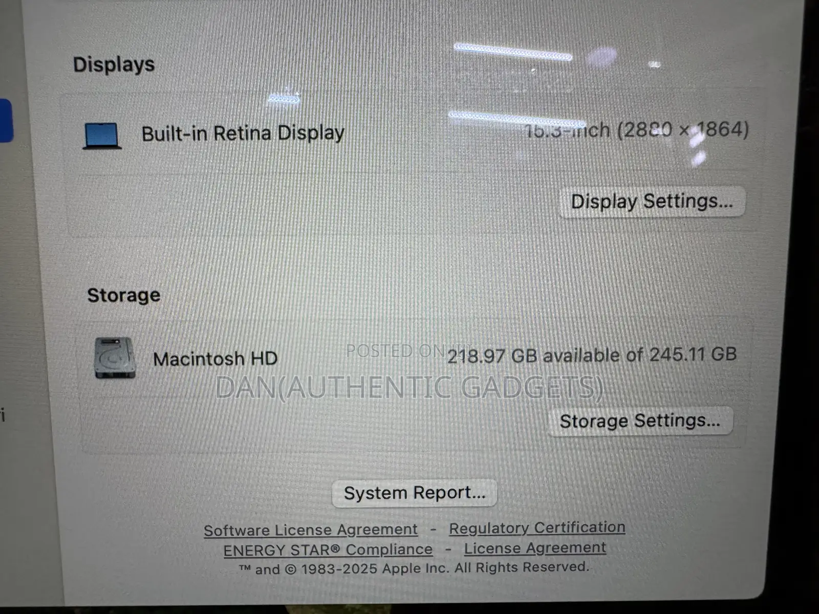 Laptop Apple MacBook Air 2024 M3 15-Inch 8GB Apple M3 SSD 256GB