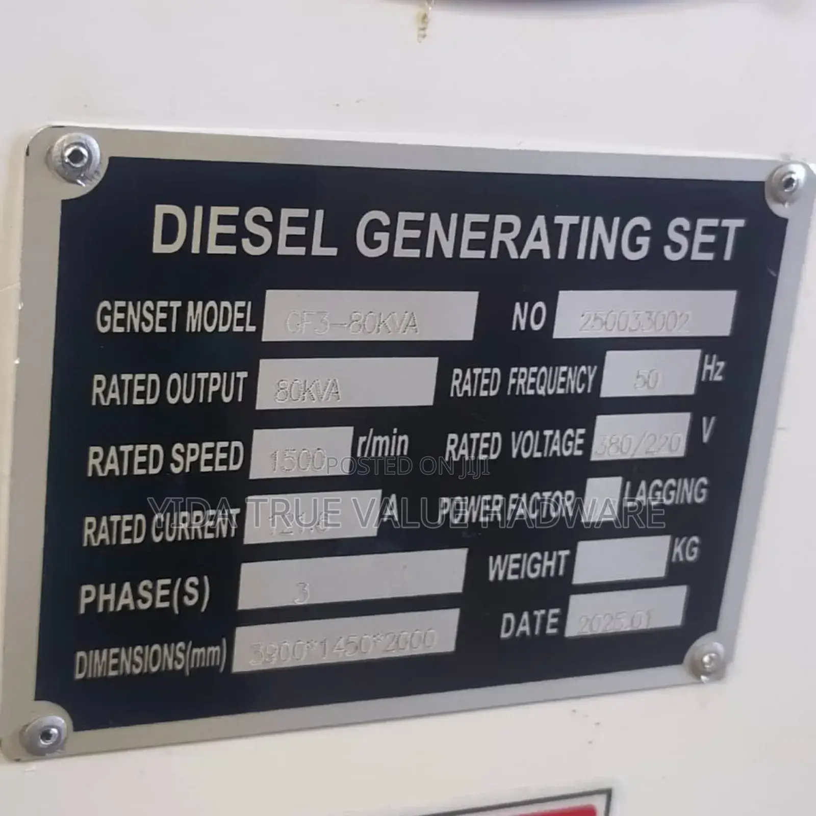 Diesel Generator Perkins 80kva