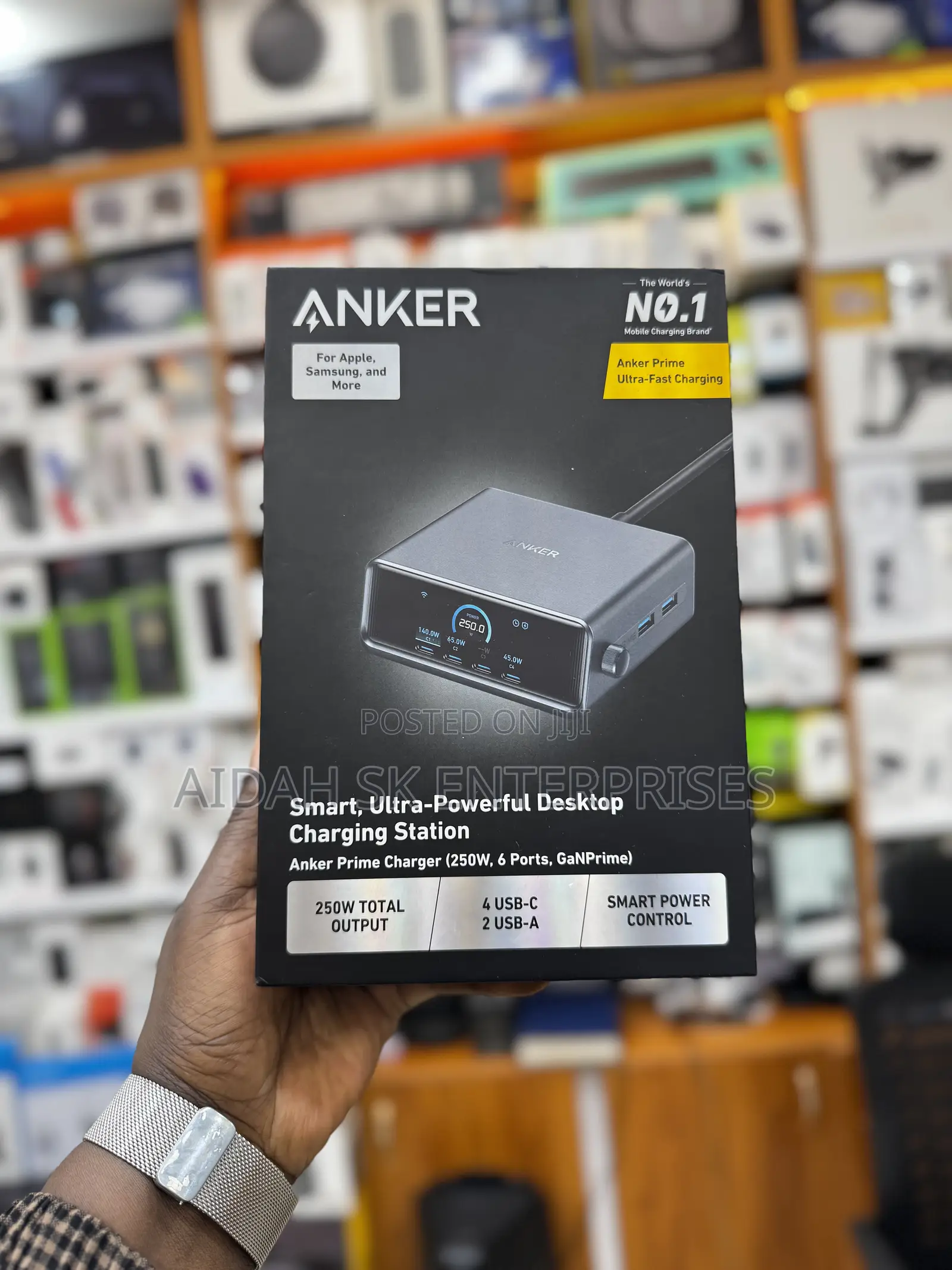Anker Prime Charger, 250w Gan Prime Usb C Charging Station