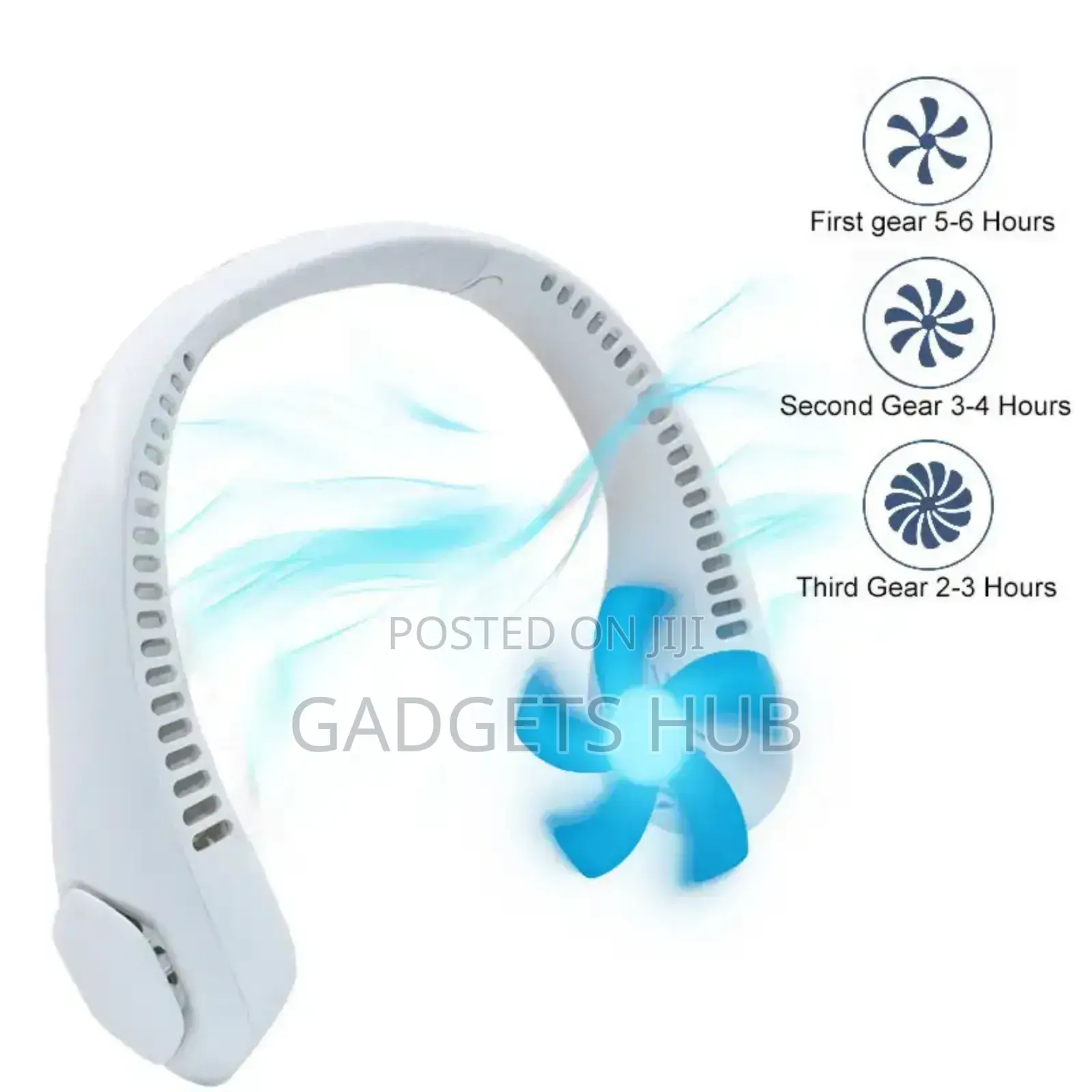 3 Speed Neck Fan Rechargeable Mini Cooling Fan