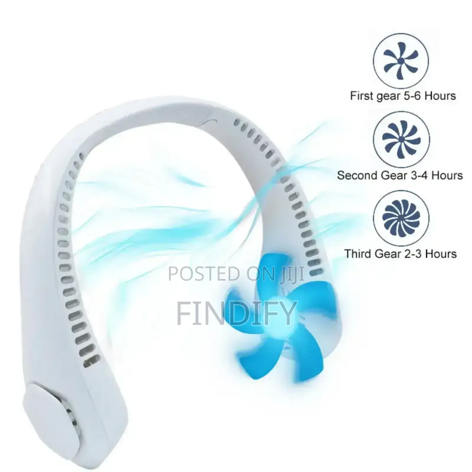 3 Speed Neck Fan Rechargeable Mini Cooling Fan