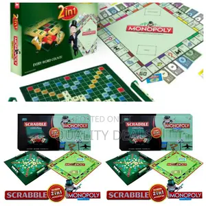 2in1 Monopoly Scrabble Classic Board Game
