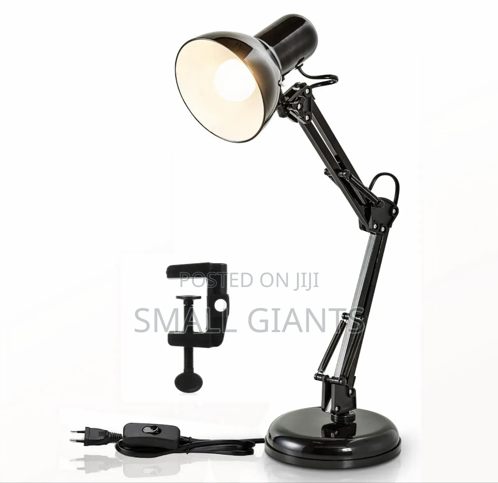 Multi-Joint Desk Lamp With Metal Clamp Base