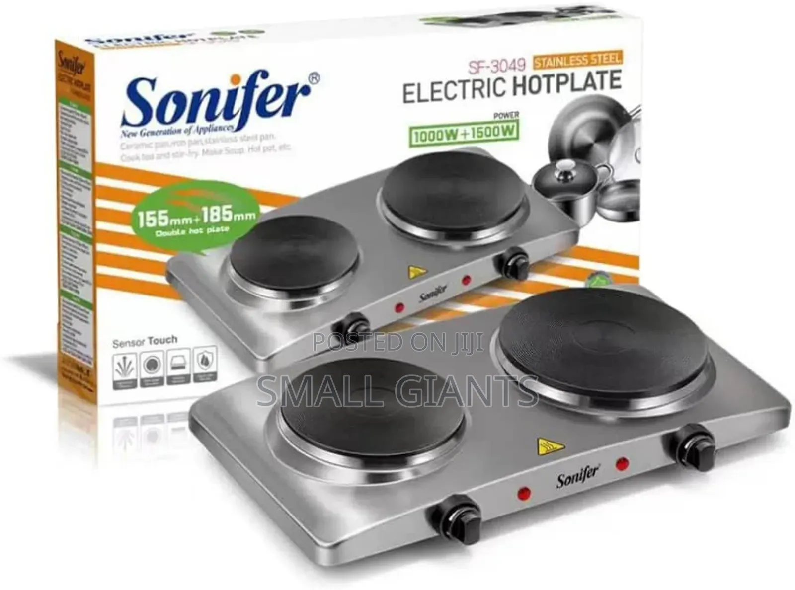 Sonifer Sf-3049 1000 1500w Double Burner Electric Hot Plate