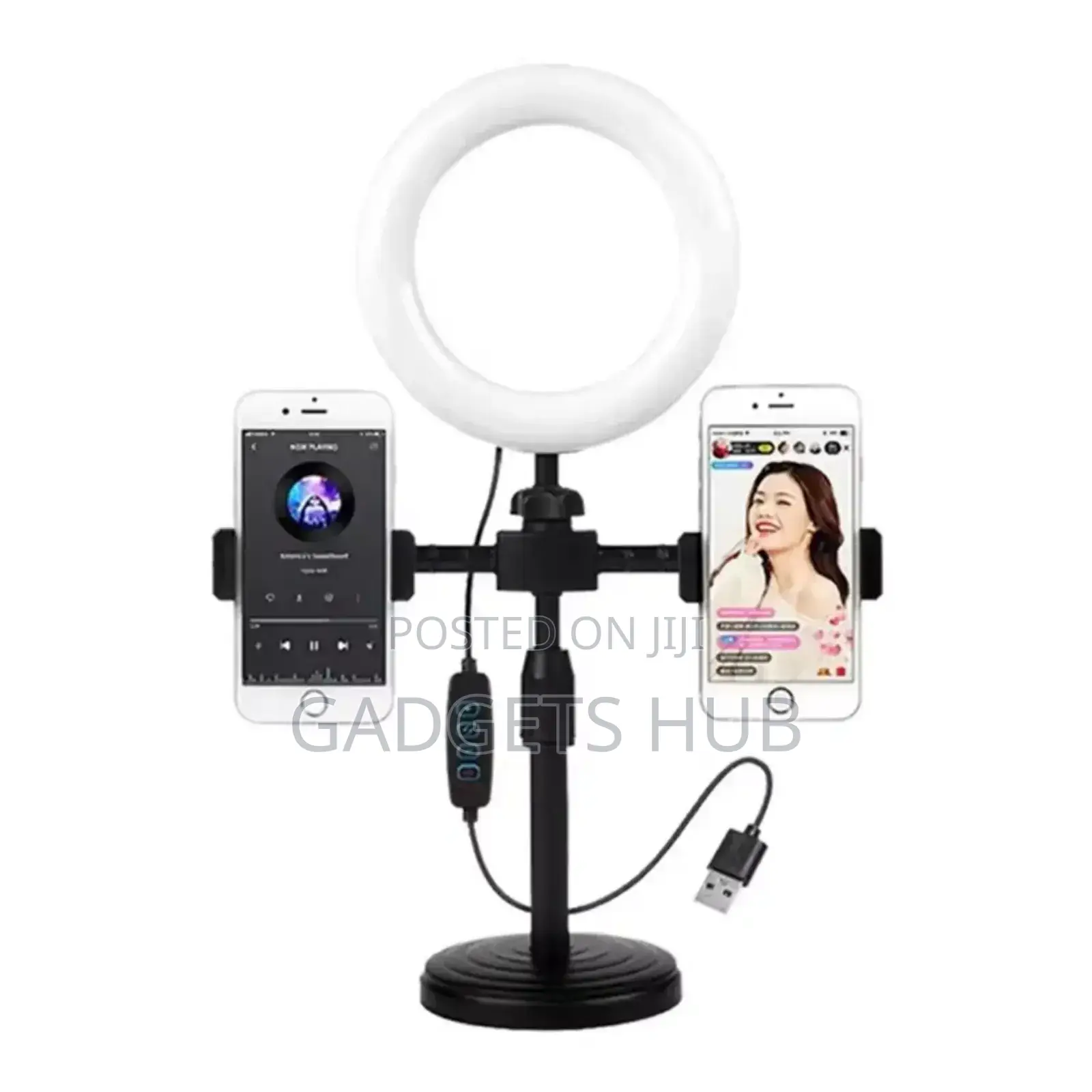 6inch Mini Ring Light With Clip Clamp Dual Mobile
Phone