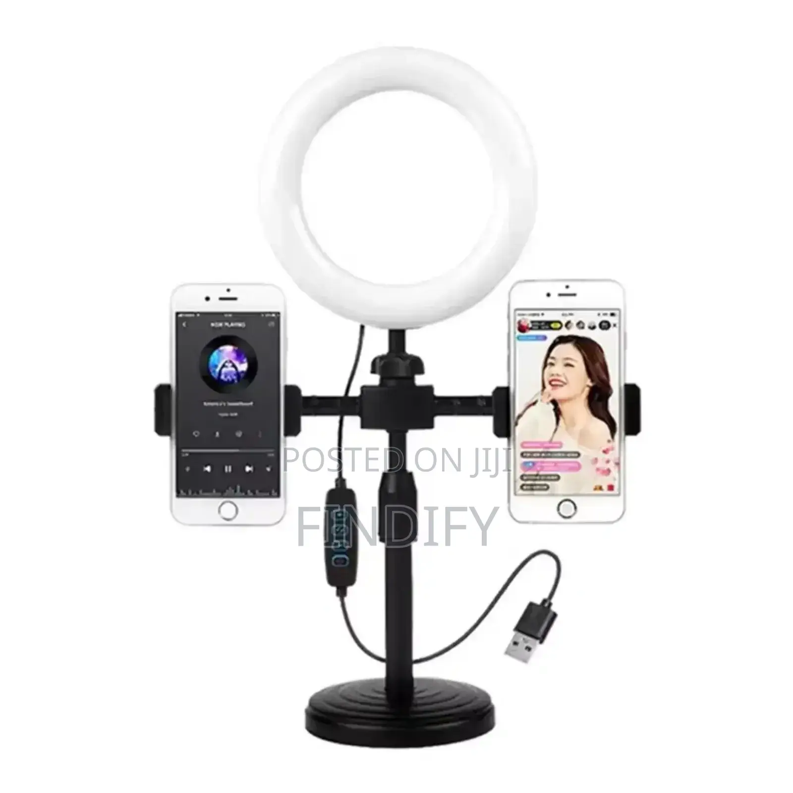 6inch Mini Ring Light With Clip Clamp Dual Mobile
Phone