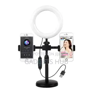 6inch Mini Ring Light With Clip Clamp Dual Mobile
Phone