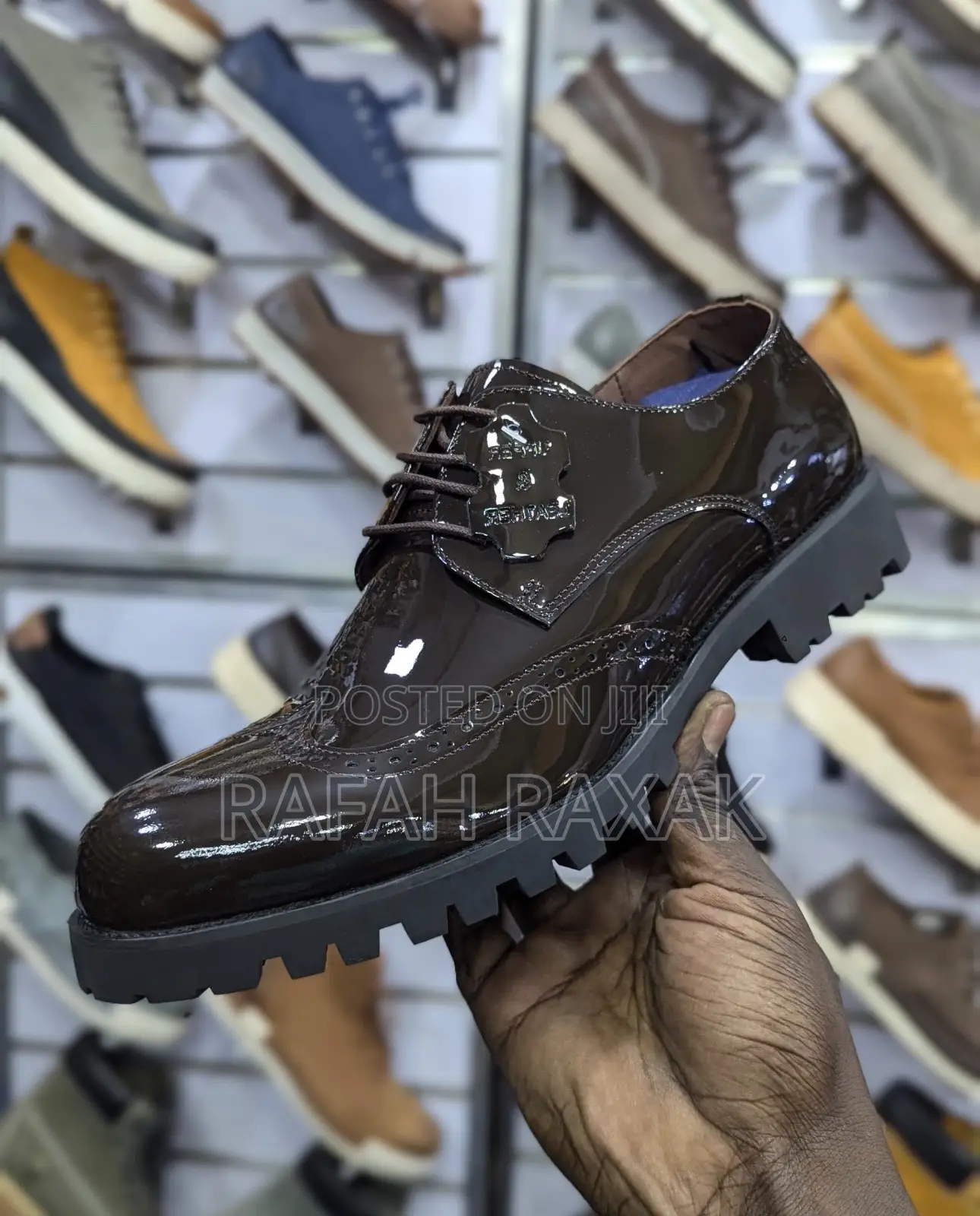 Original Coffee Brown Franco Banetti Shinny Oxfords