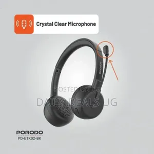 Porodo Office Wireless Headset-Black