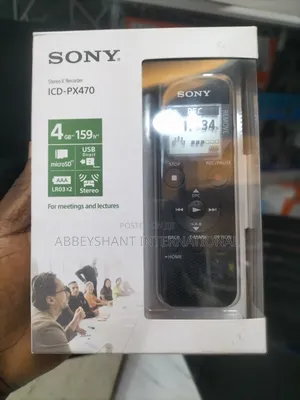 Photo - Sony Original Icd-Px470 Stereo Ic Voice Recorder – Black