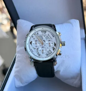 Montblanc Vintage Analog Watch Black Leather Strapped
