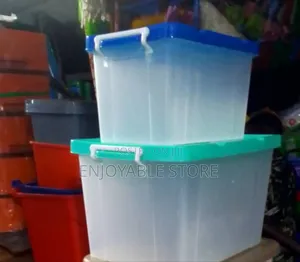 Transparent Storage Boxes Plastic 2pcs