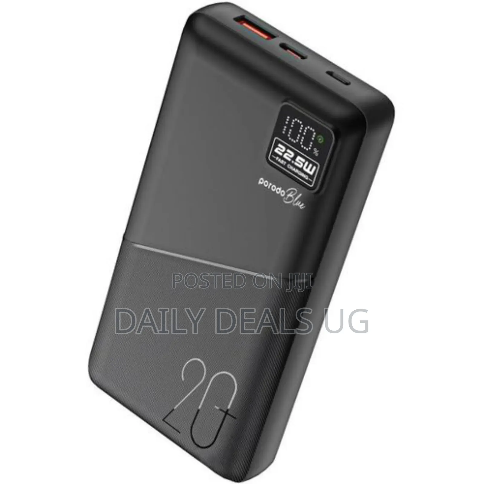 Porodo Blue Quick Charge Power Bank Mah, 20w – Black
