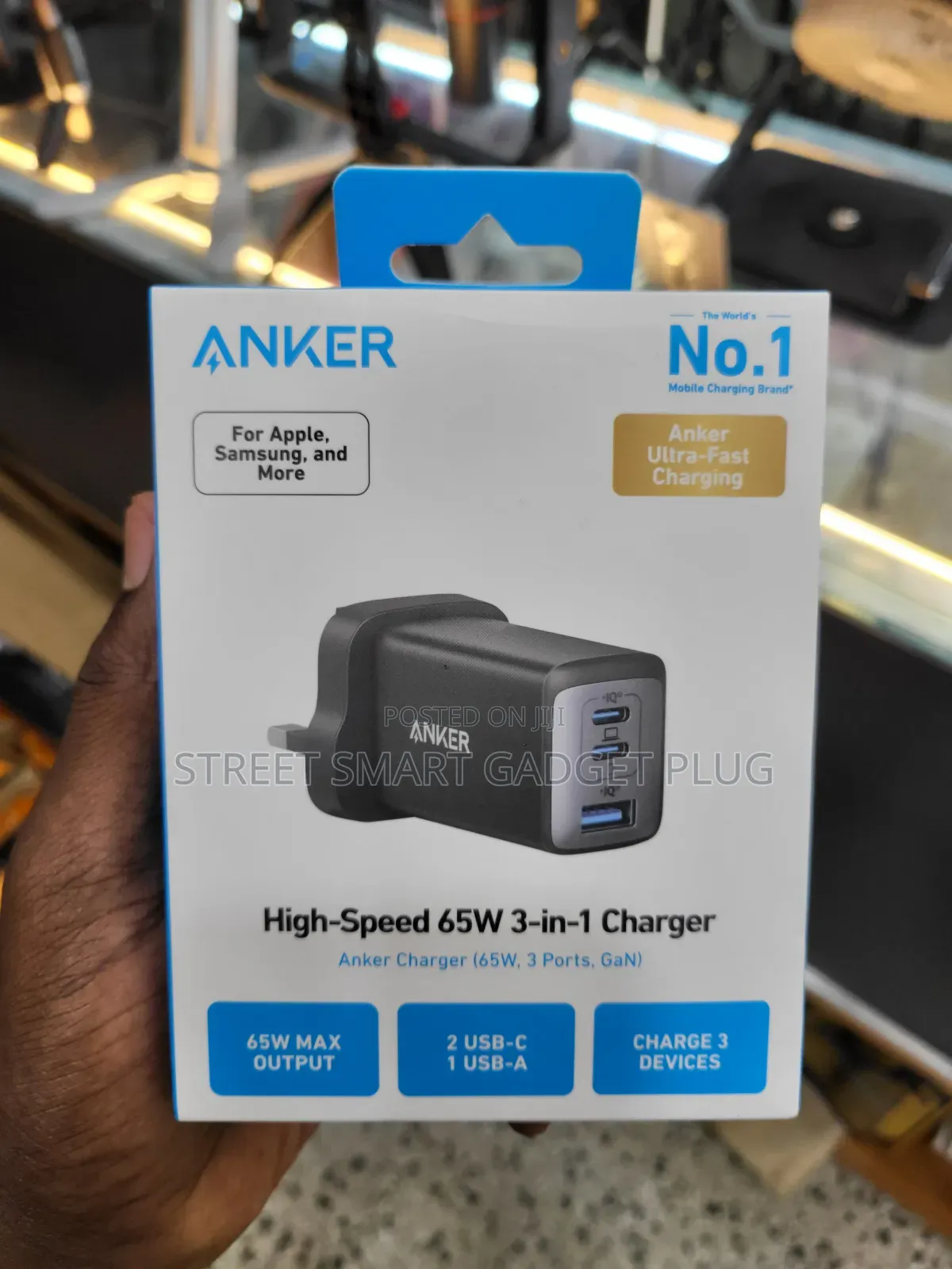 Anker 65watts 3in1 Gan Charger