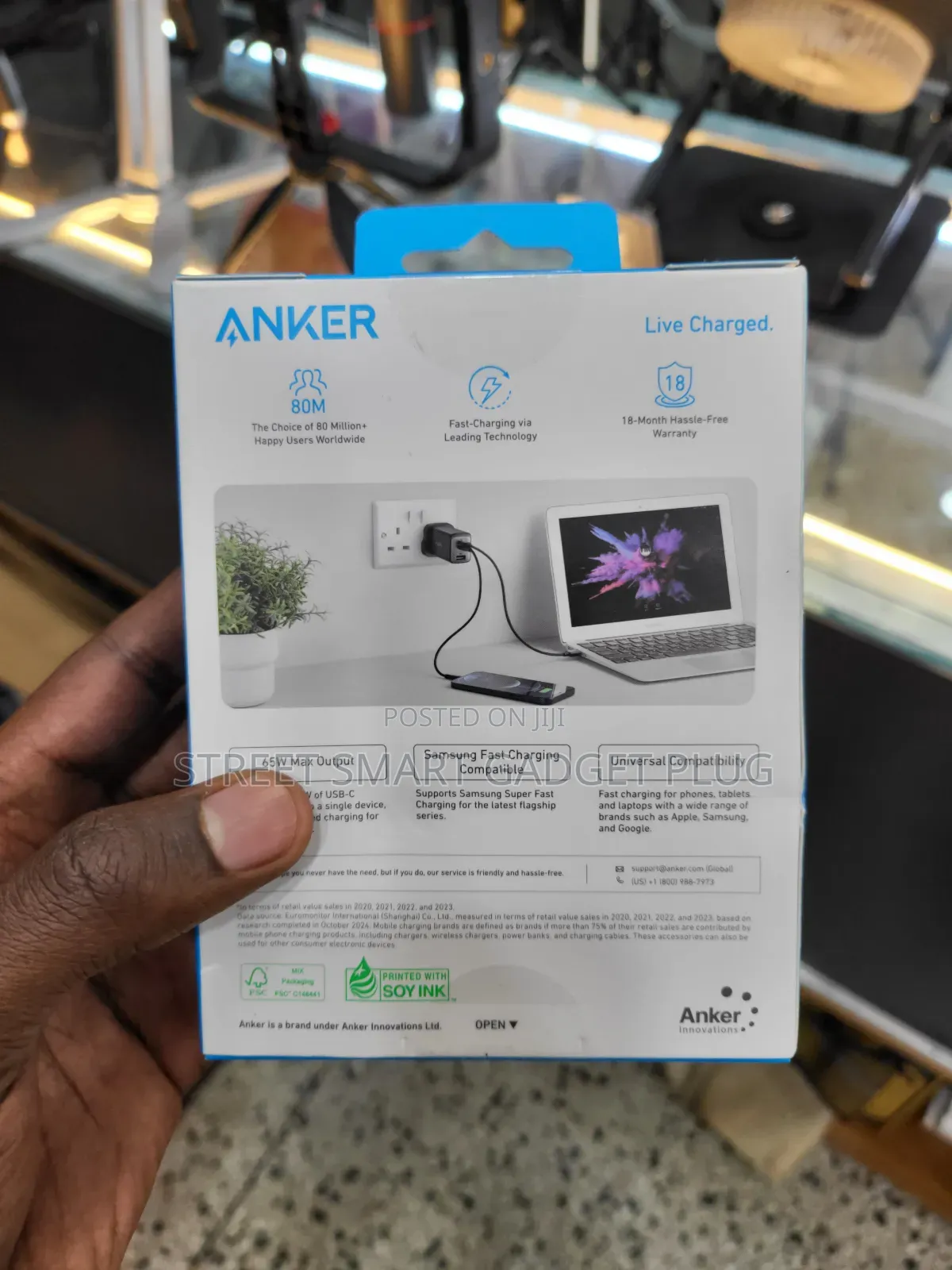 Anker 65watts 3in1 Gan Charger