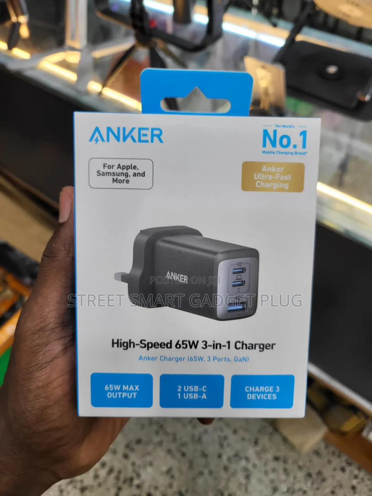 Anker 65watts 3in1 Gan Charger