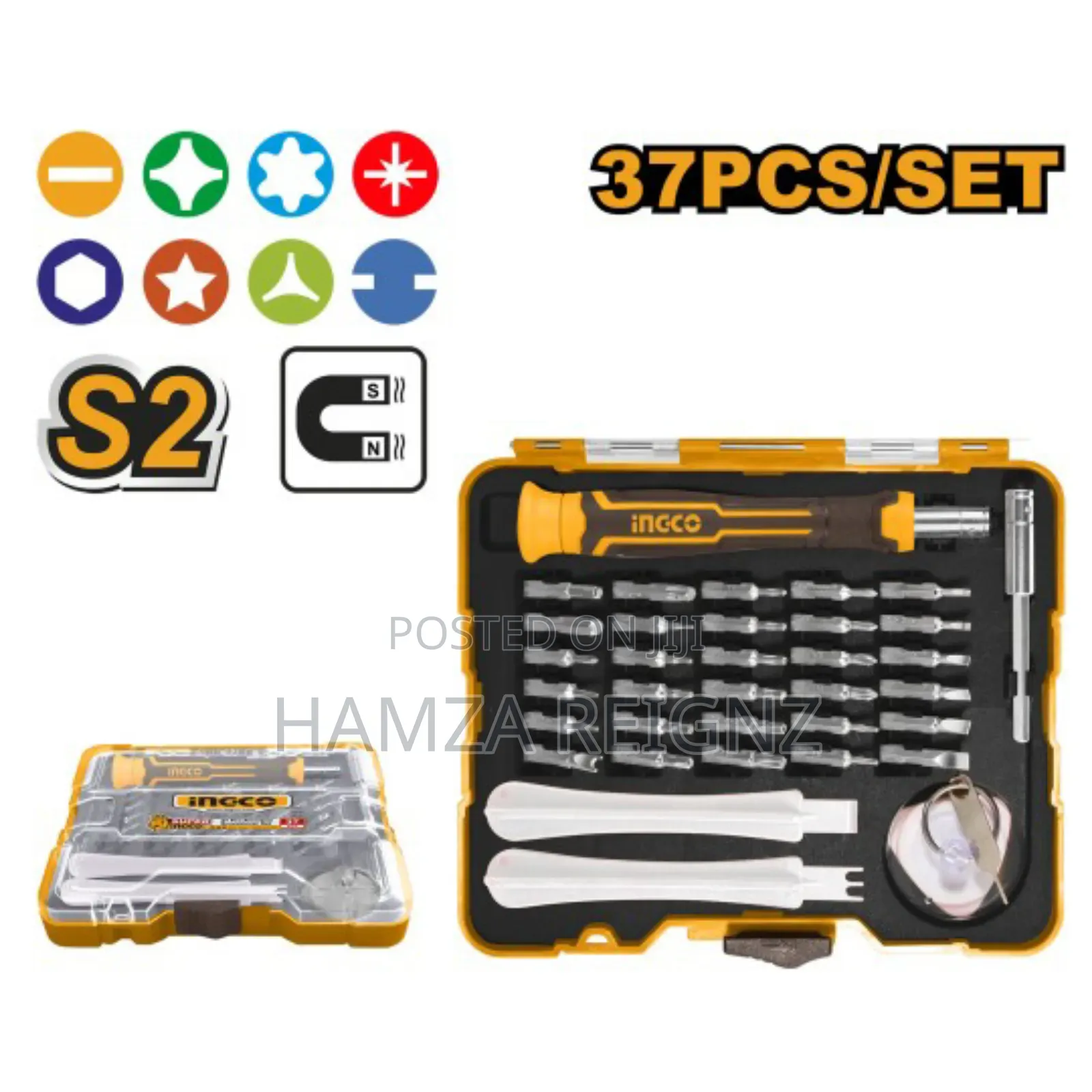 Ingco Hksdb0378 Precision Screwdriver Set 37pcs