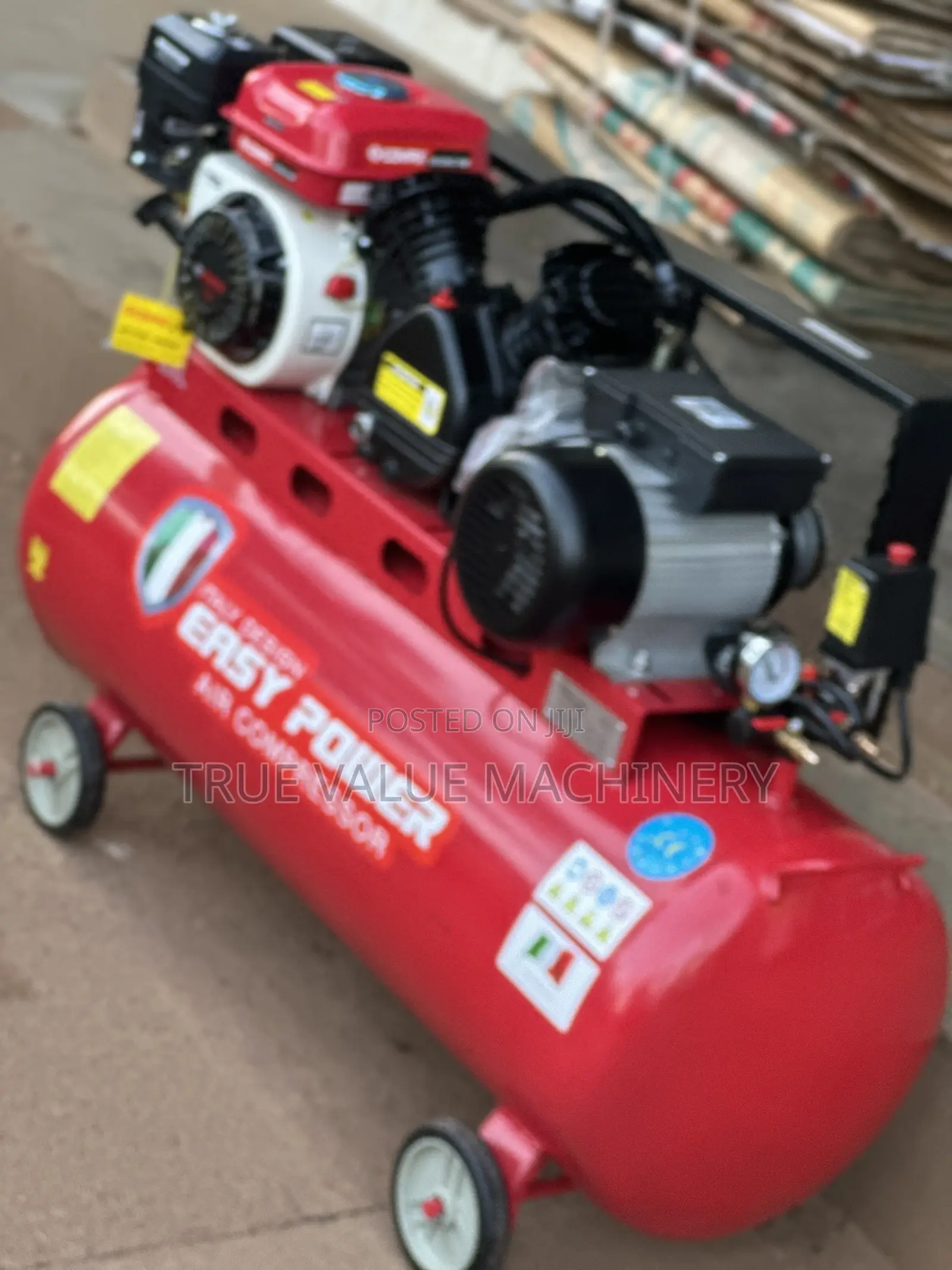 Air Compressor 200 Litres Petrol and Electric Italy
