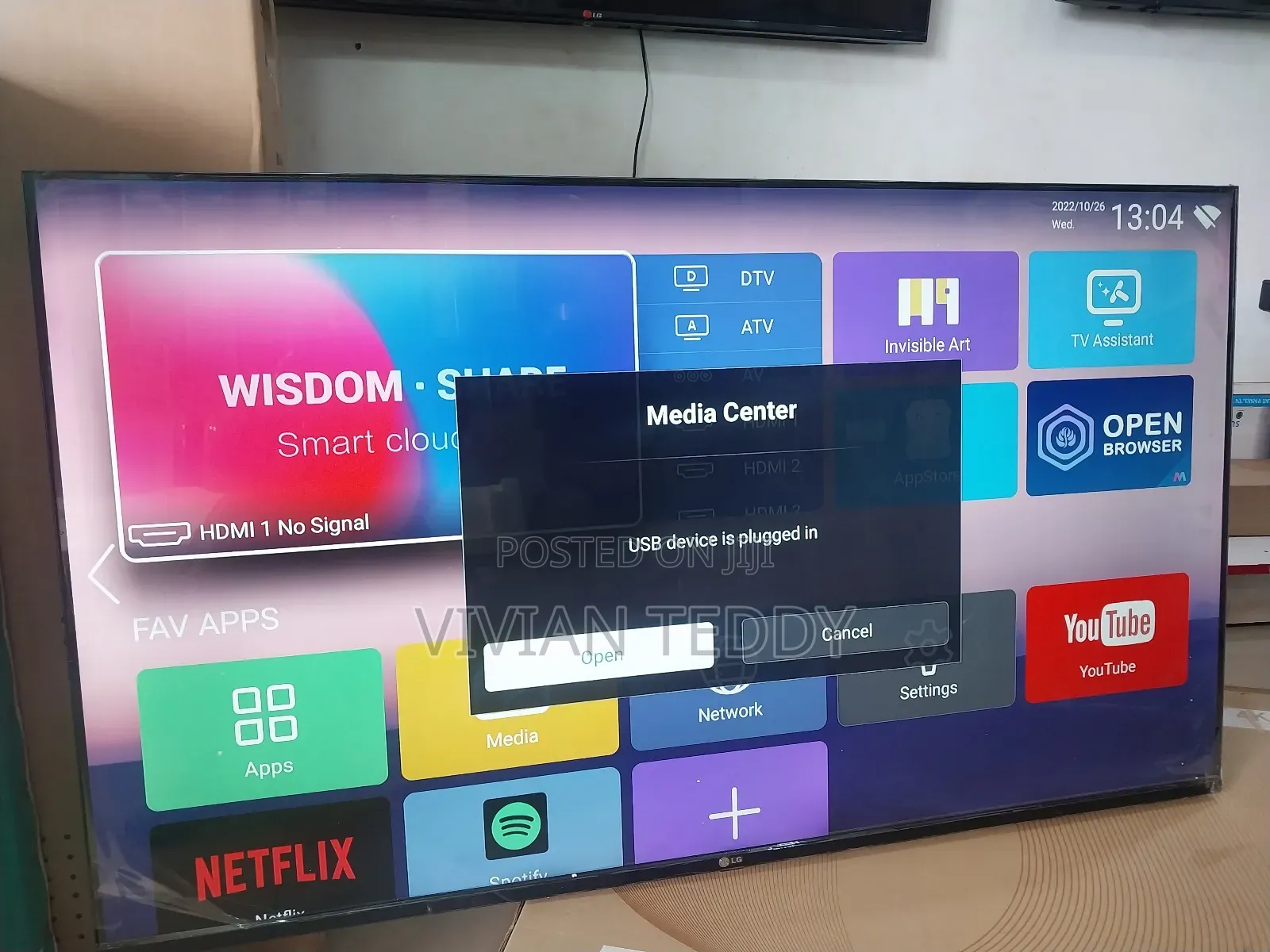 50" LG TV Smart With Netflix