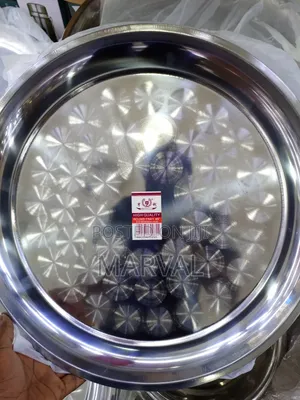 6pieces of 45 Inch Round Stainless Steel Serving Tray