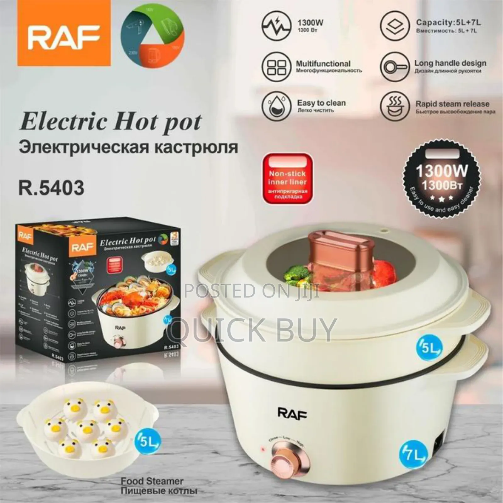 New Design Raf Electric Food Steamer