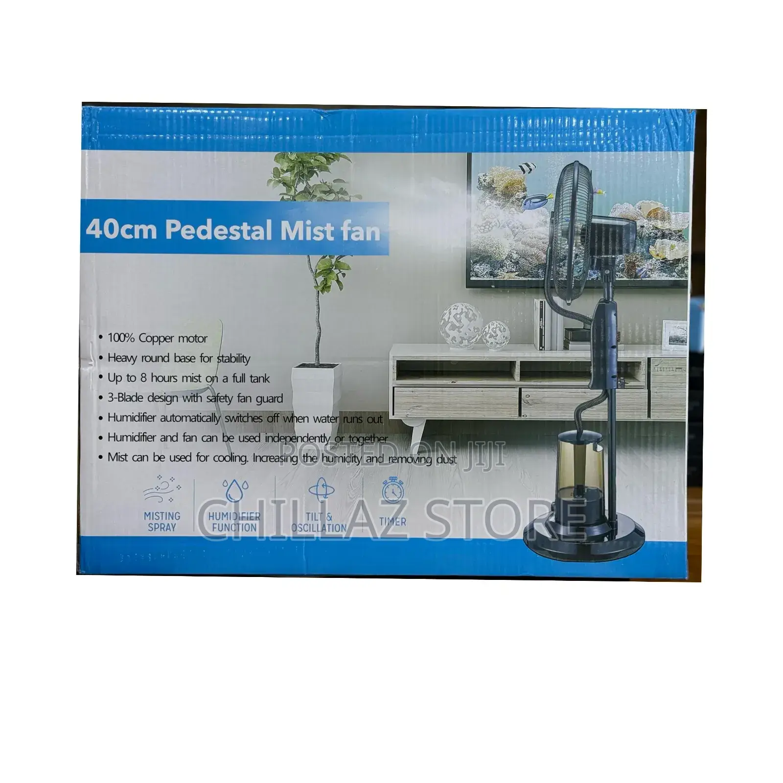 Pedestal Mist Electric Fan.