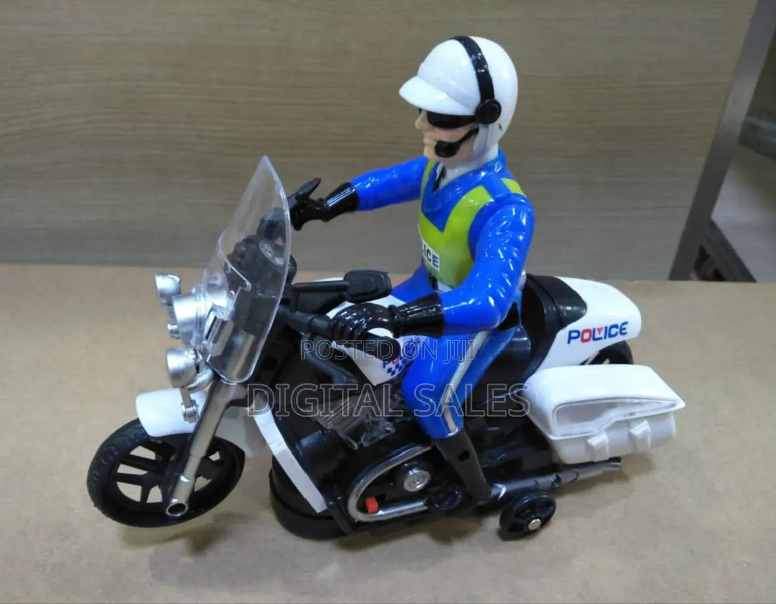 Police Motorcycle Toy for Kids - Battery Operated, Music