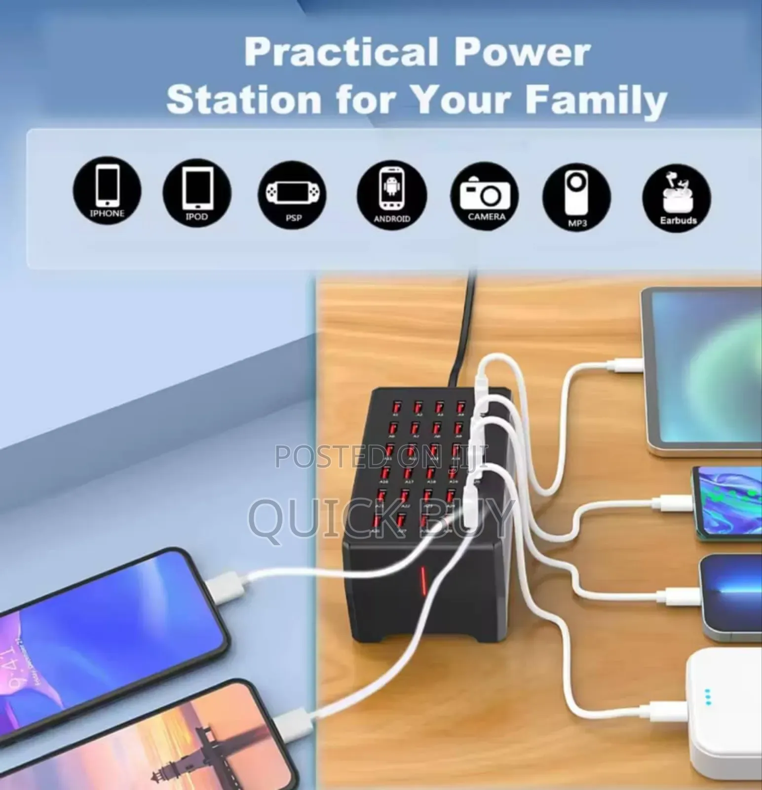 30-Port 150w/30a Multiple Usb Charging Station