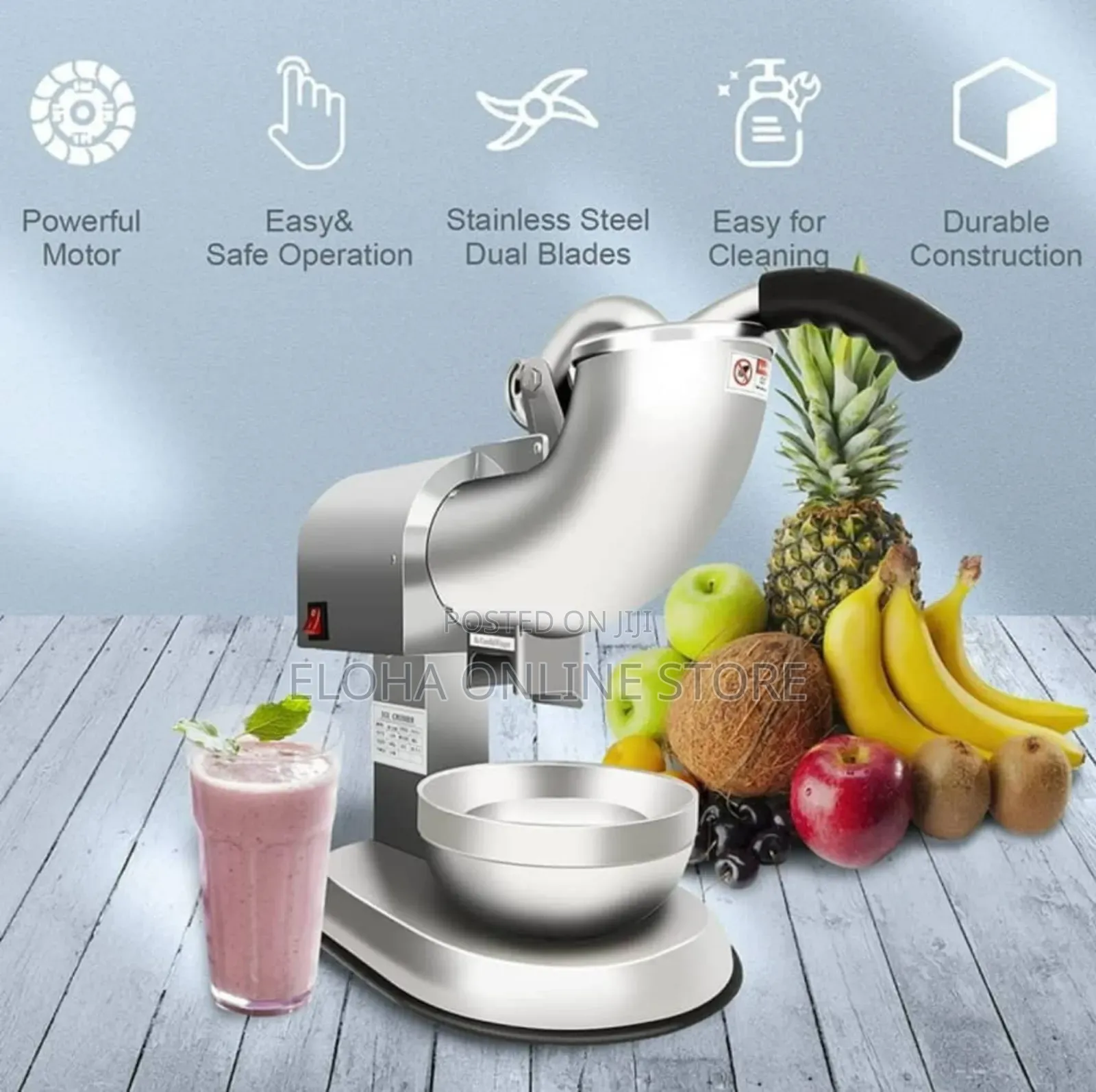 Double Blade Electric Ice Shaver Crusher Machine