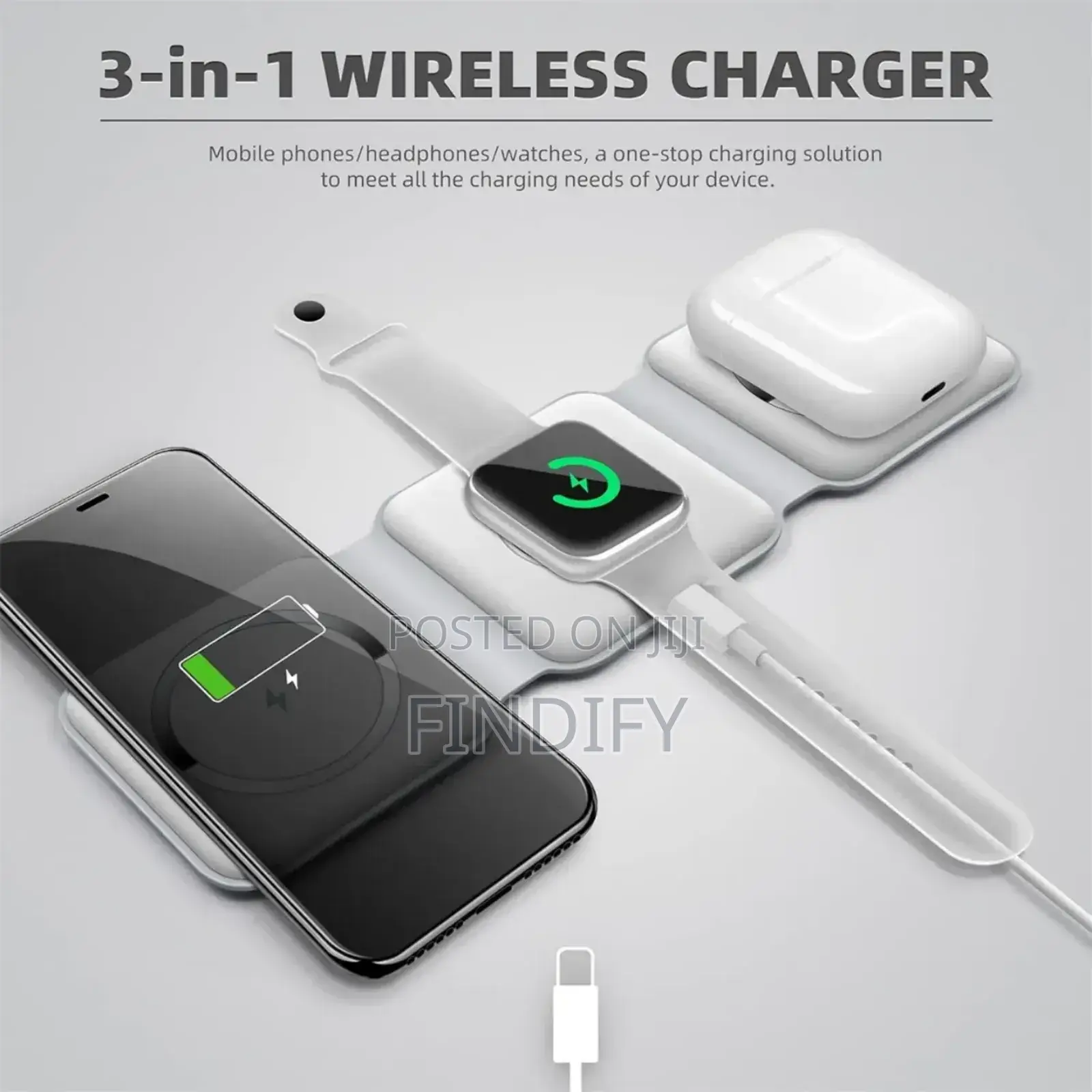 In 1 Wireless Charger
Magnetic Portable Charger Station