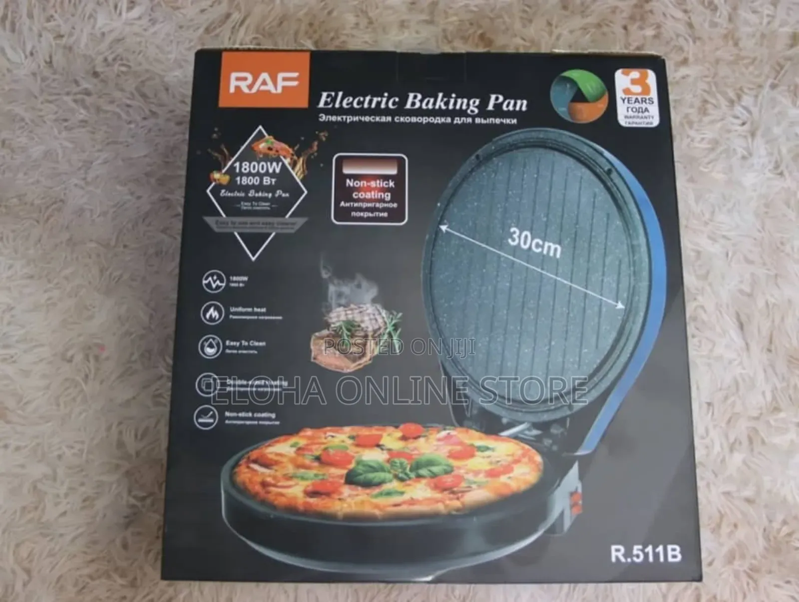 Raf Electric Multi-Function Pan Pizza Bread Maker 1800w